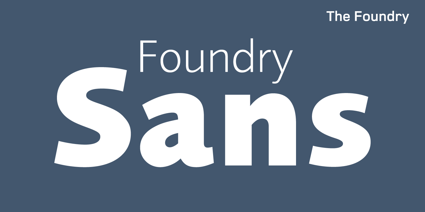 Beispiel einer Foundry Sans-Schriftart #1